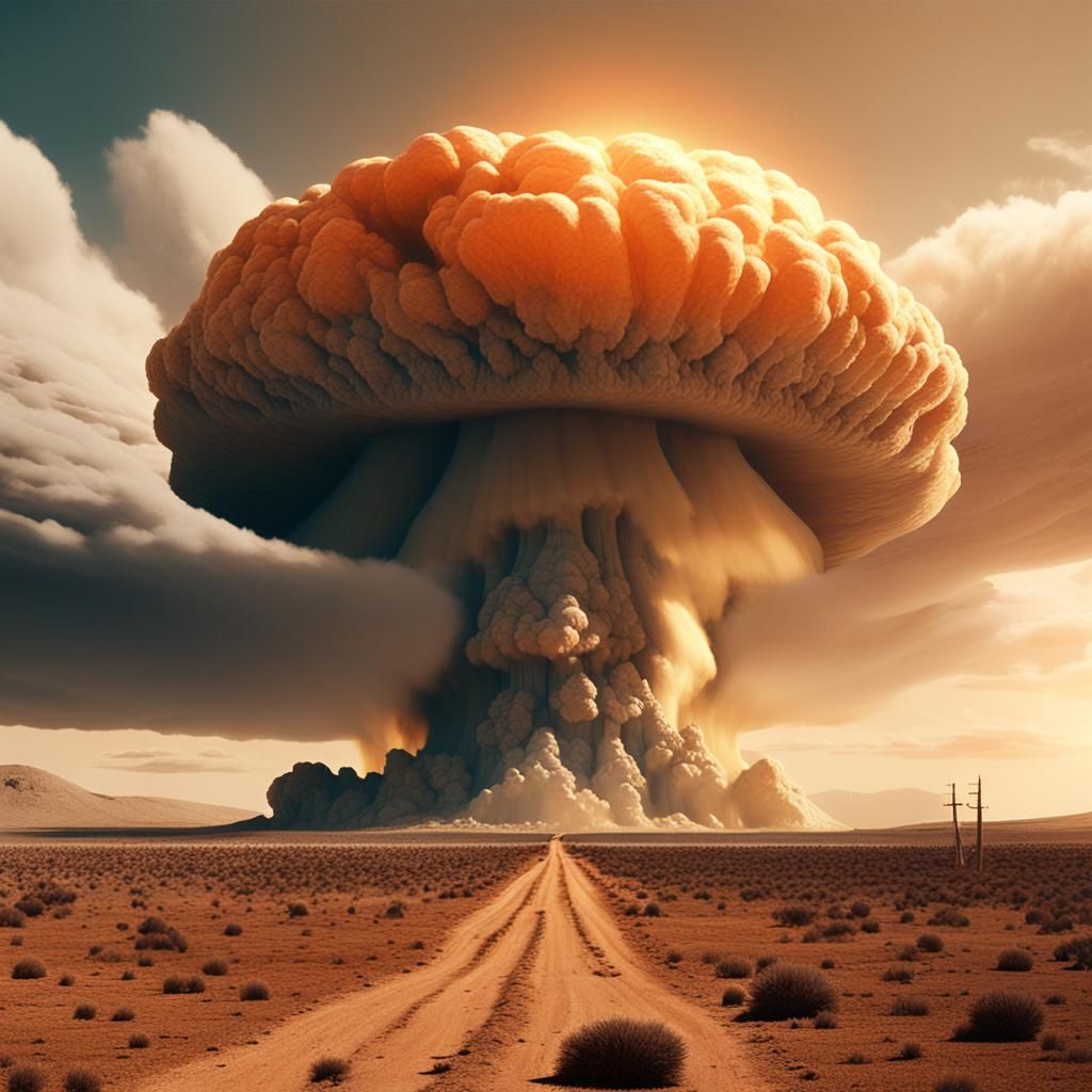 Spectacular Nuclear Explosion in a Cinematic Style