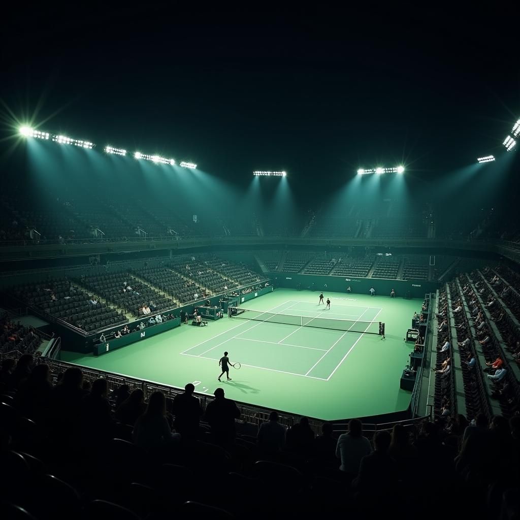 Night Tennis Practice: Cinematic Sports Photography