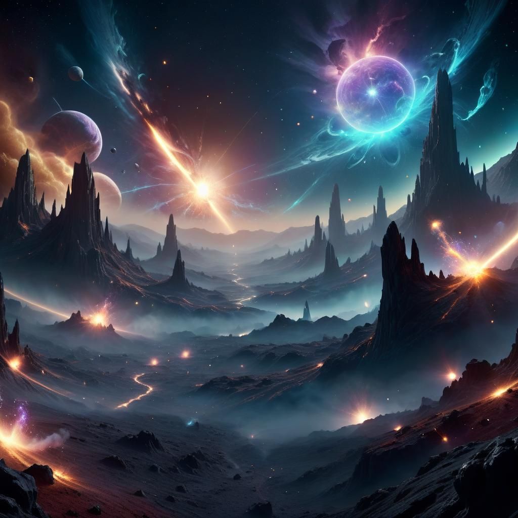 Crowned Frog at Cosmic Doorway: Fantasy Concept Art