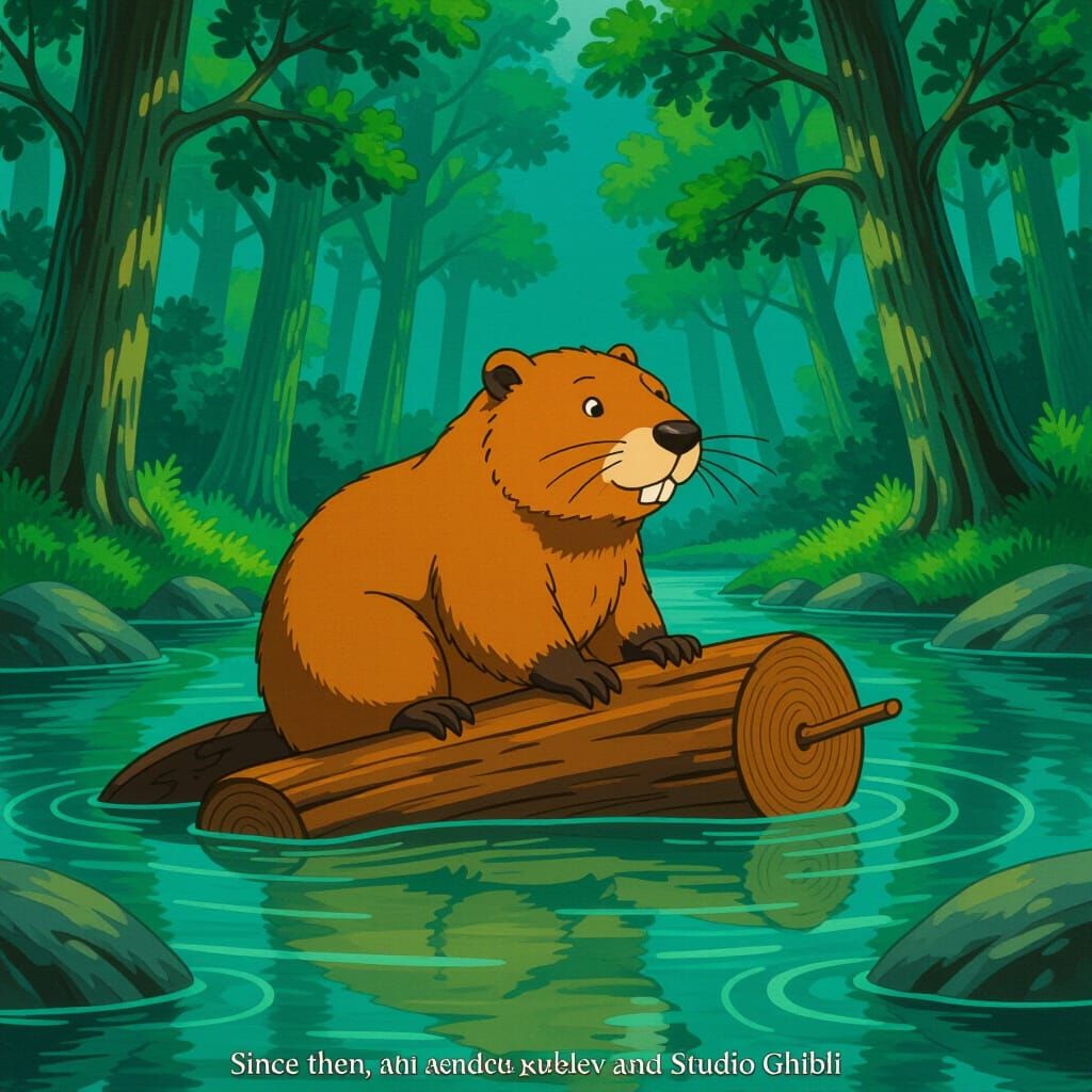Beaver Lost in Forest by Andrei Rublev and Studio Ghibli
