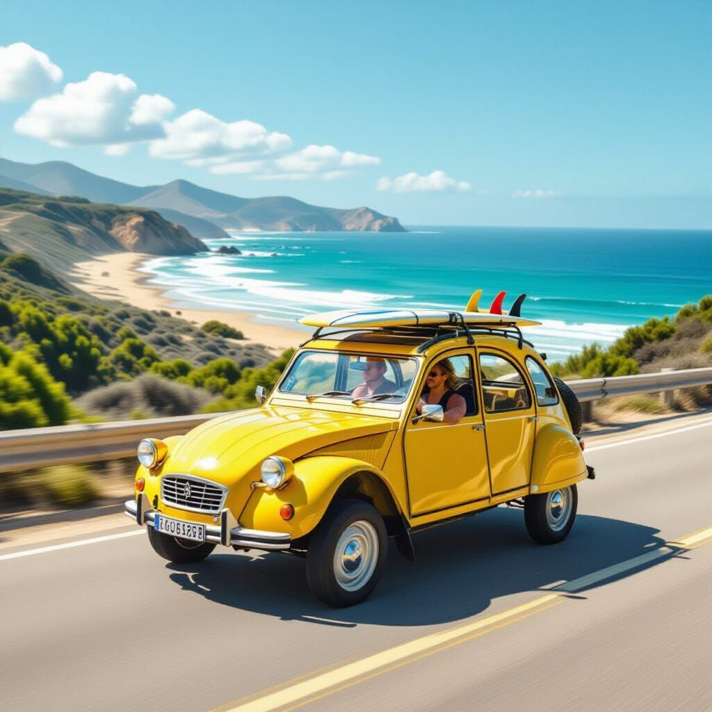 Vintage Citroën Méhari on Portugal Coast