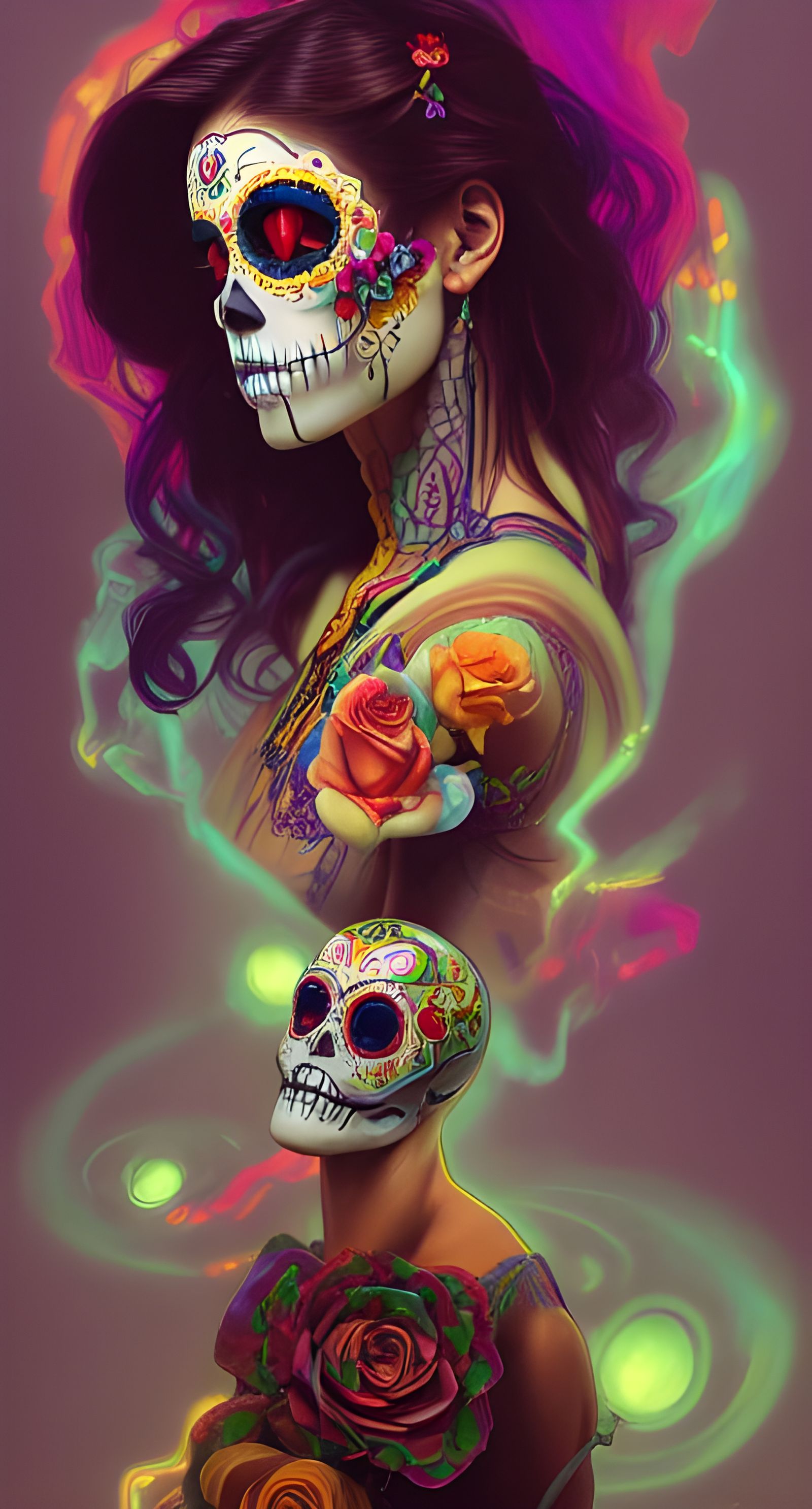 Biomechanical La Catrina: Day of the Dead Goddess