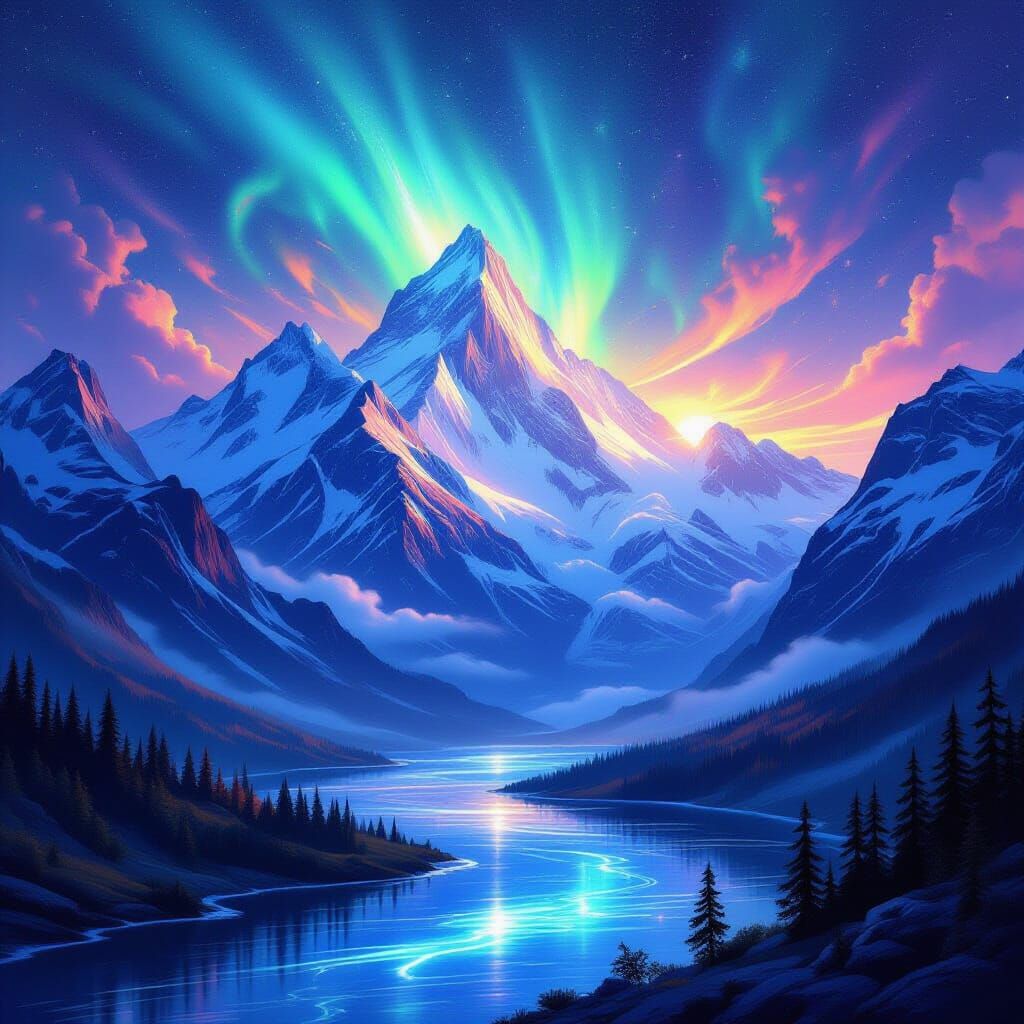 Crystalline Mountains in Stardust Vortex