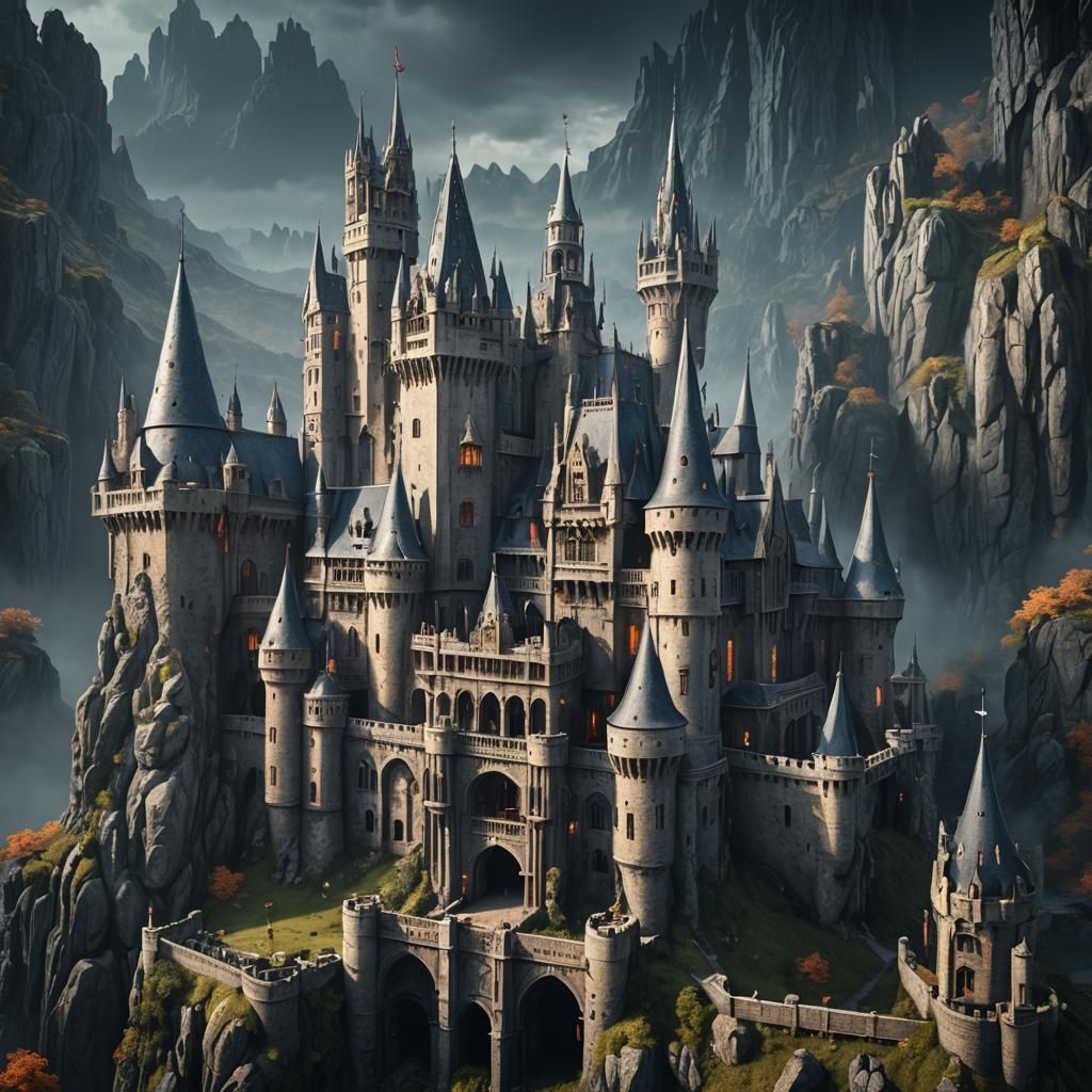 Spooky Ghost Castle: Detailed Matte Painting