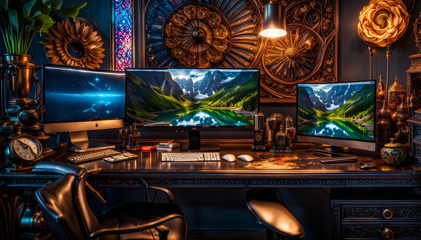 Intricate Macro Photo of Artistic Workstation in 8K