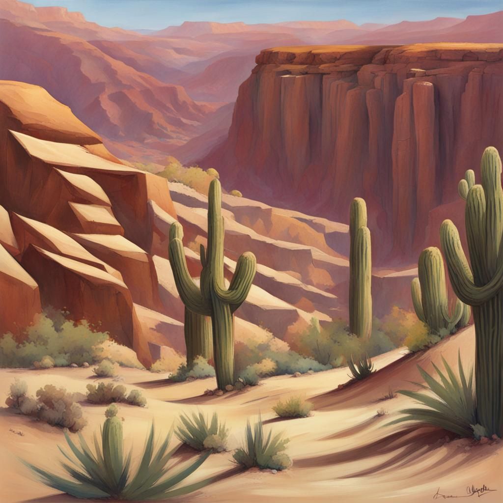 Dramatic Desert Canyon Landscape
