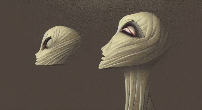 Girl Falling into Black Hole: Surreal Macabre Dream