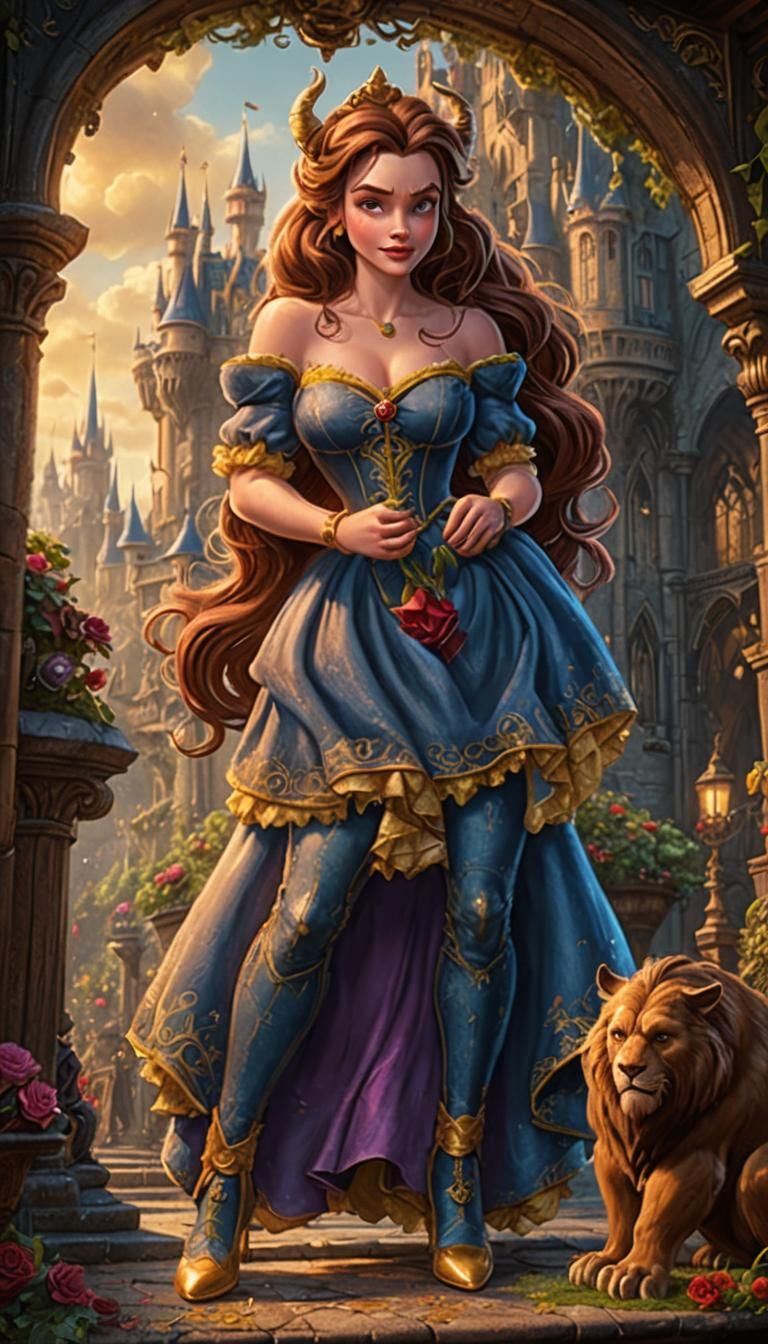 Fantasy Painting: Bimbo and The Beast, Detailed Art