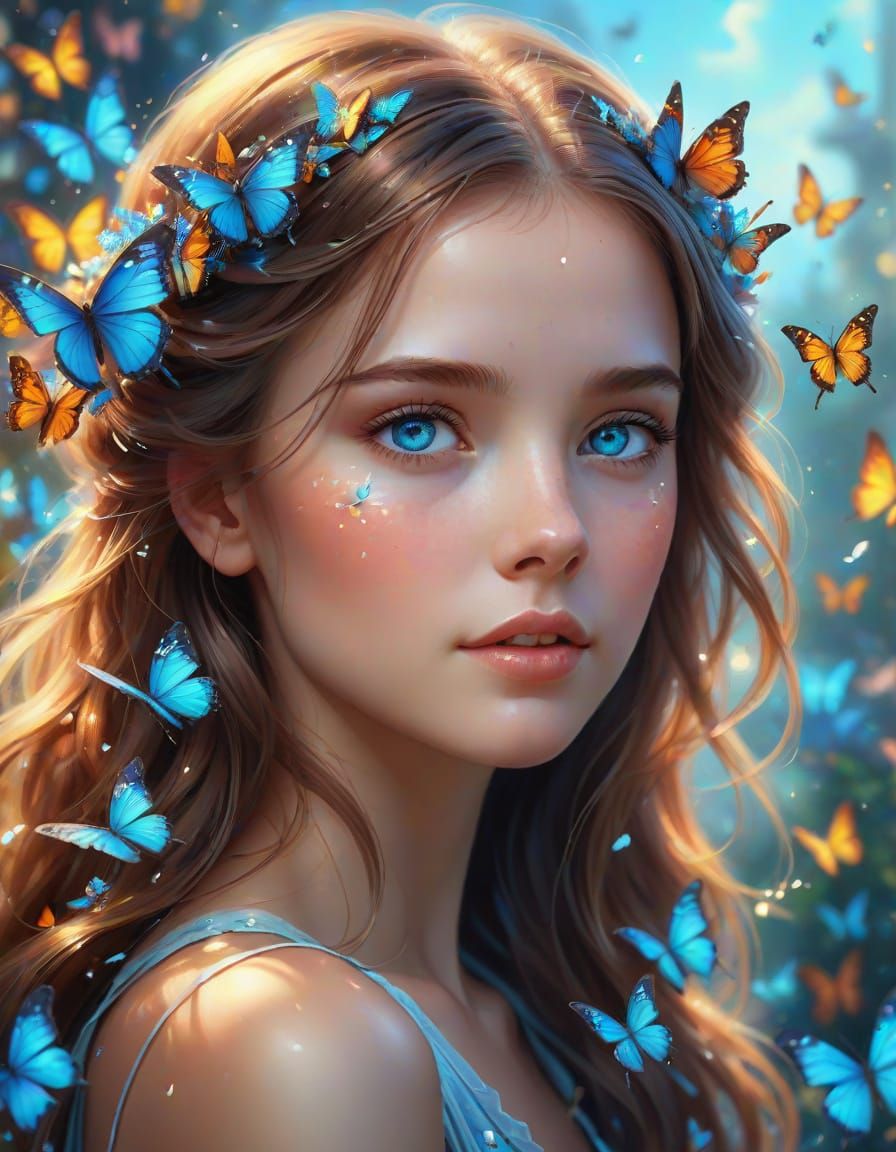 Ethereal Fantasy Beauty in Soft Focus