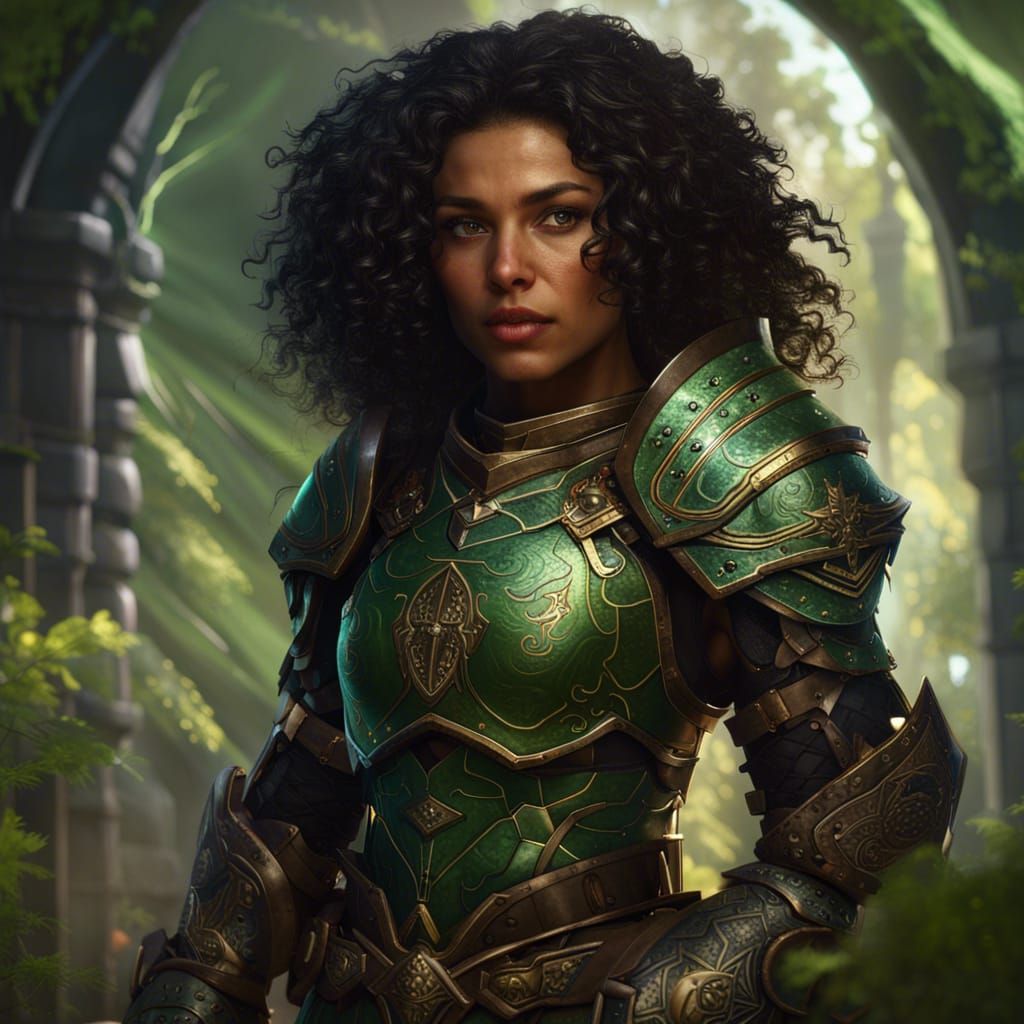 Female Paladin in Heavy Armor Concept Art