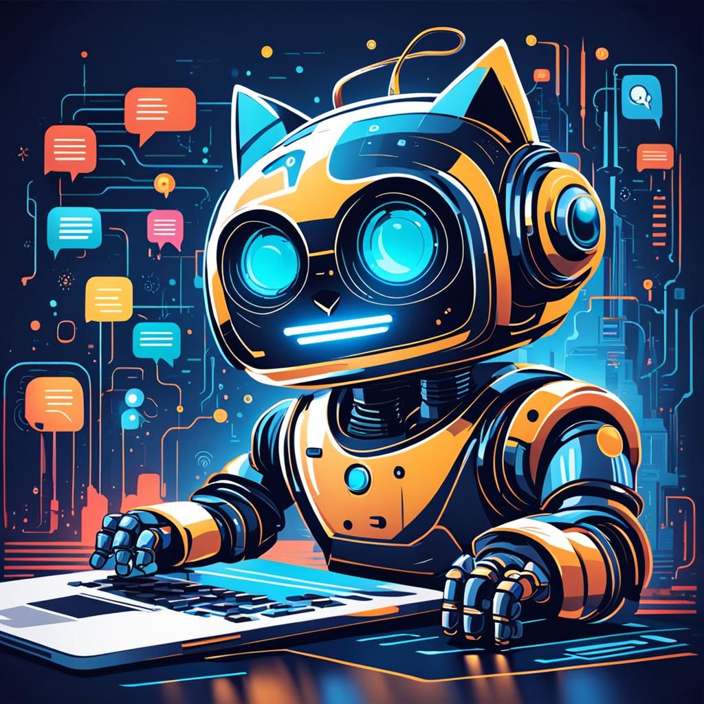 Futuristic Chatbot Concept Art