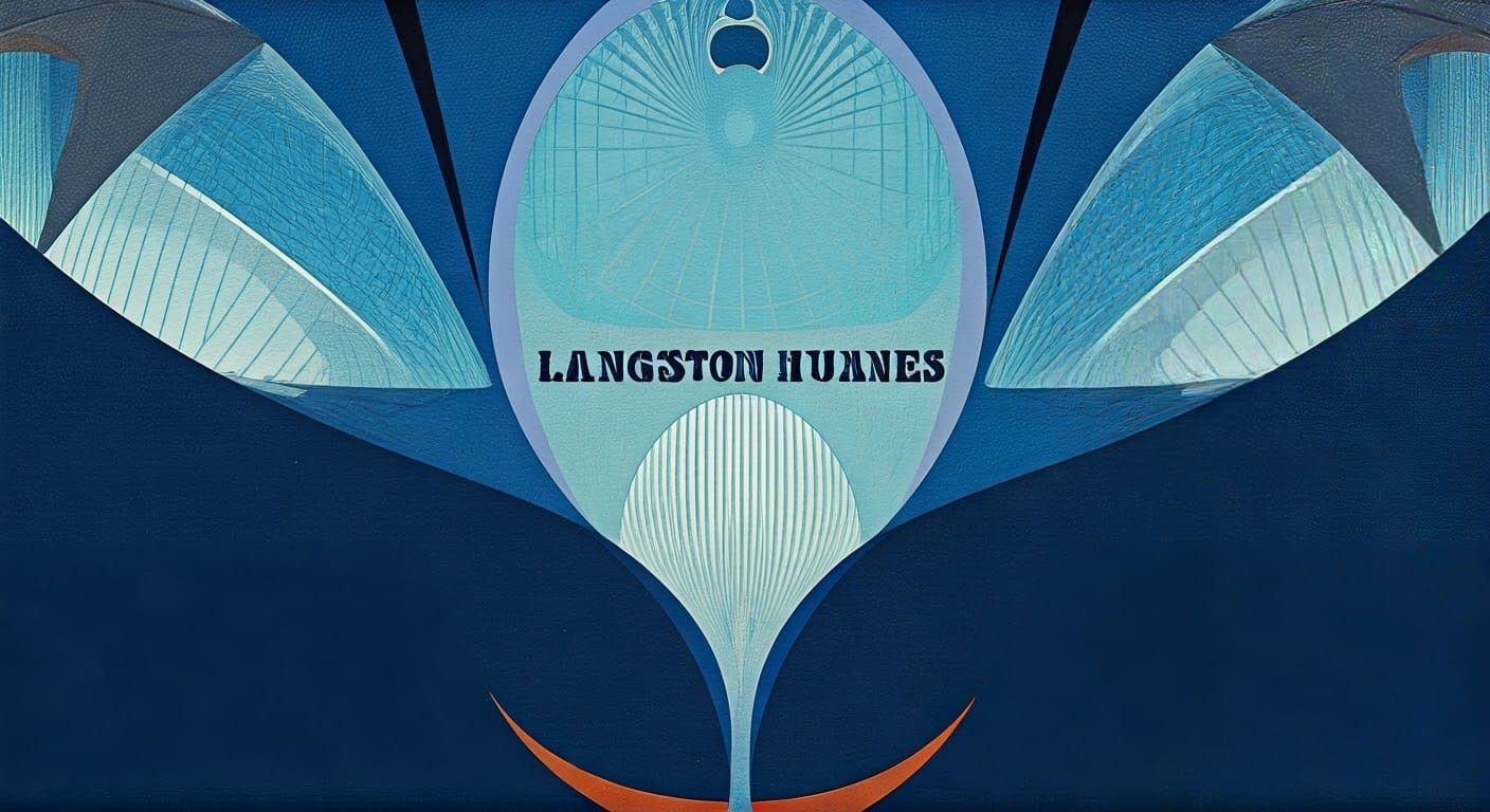 Langston Hughes: Psychedelic Art Nouveau Portrait