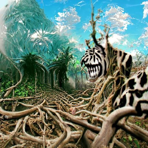 Surreal Jungle Scene