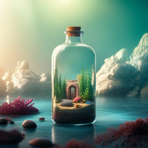 Underwater World in a Bottle: Digital Matte Painting