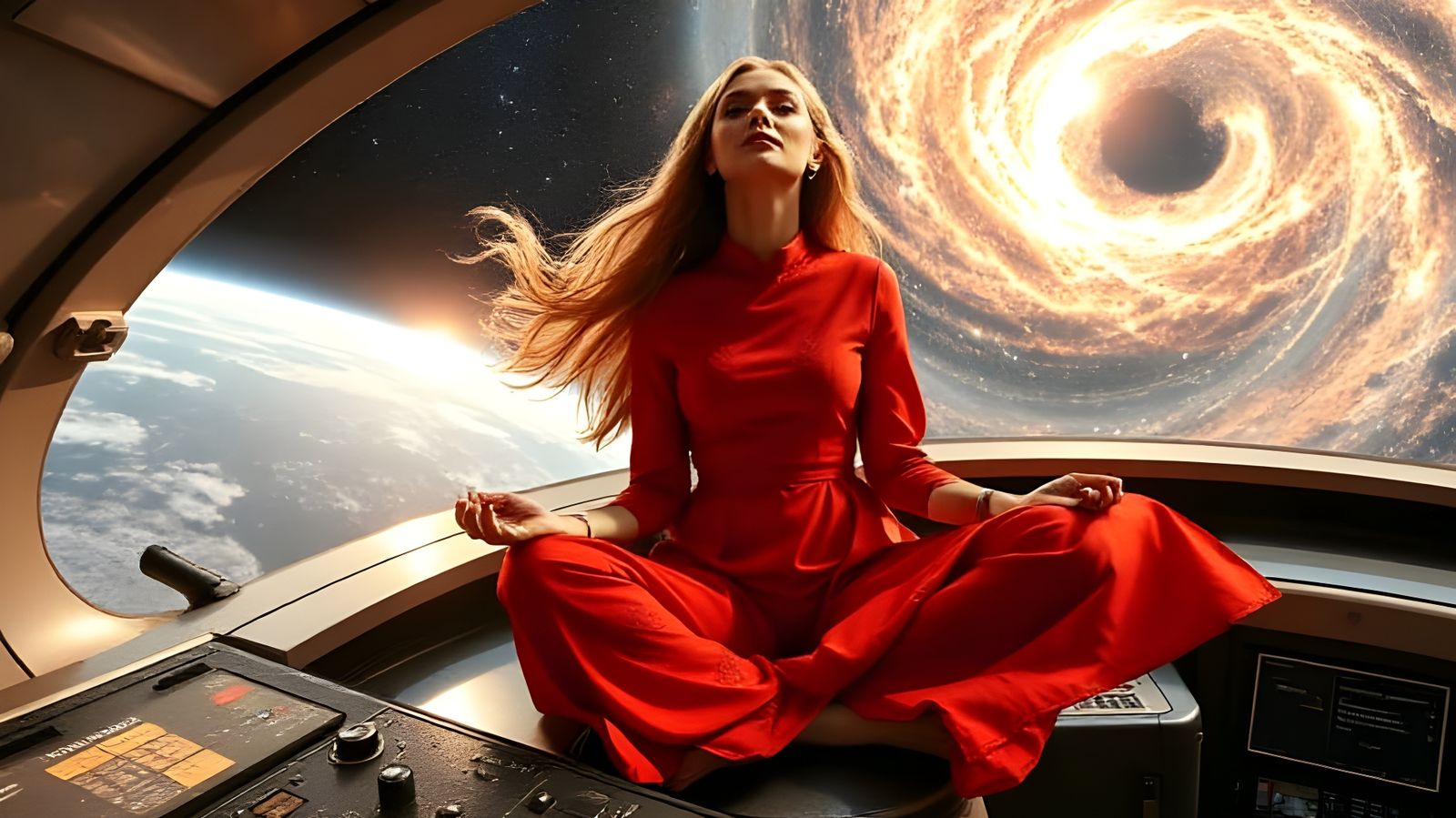 Ethereal Astronautess in Cosmic Harmony