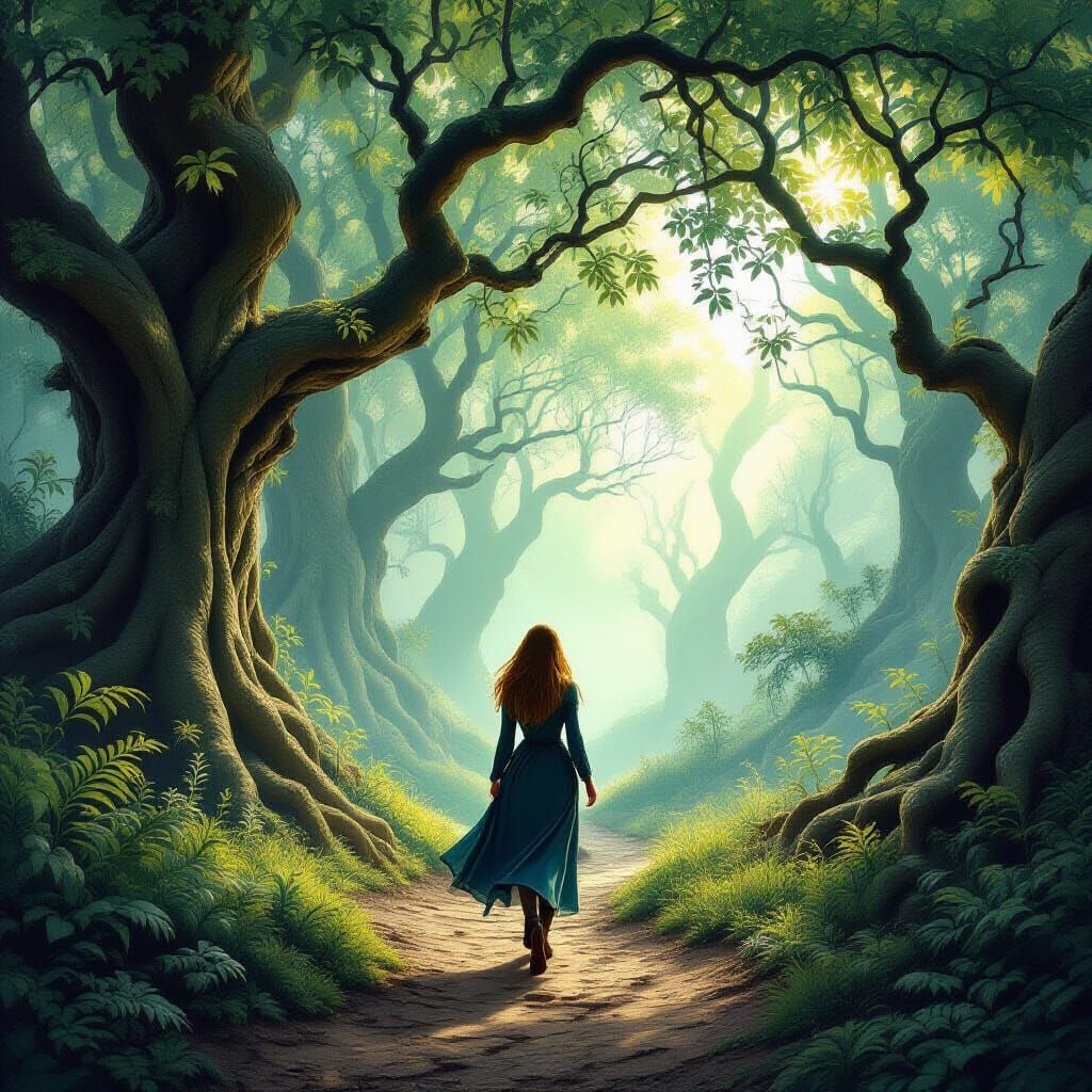 Mystical Path of the Dryads: A Whimsical Journey