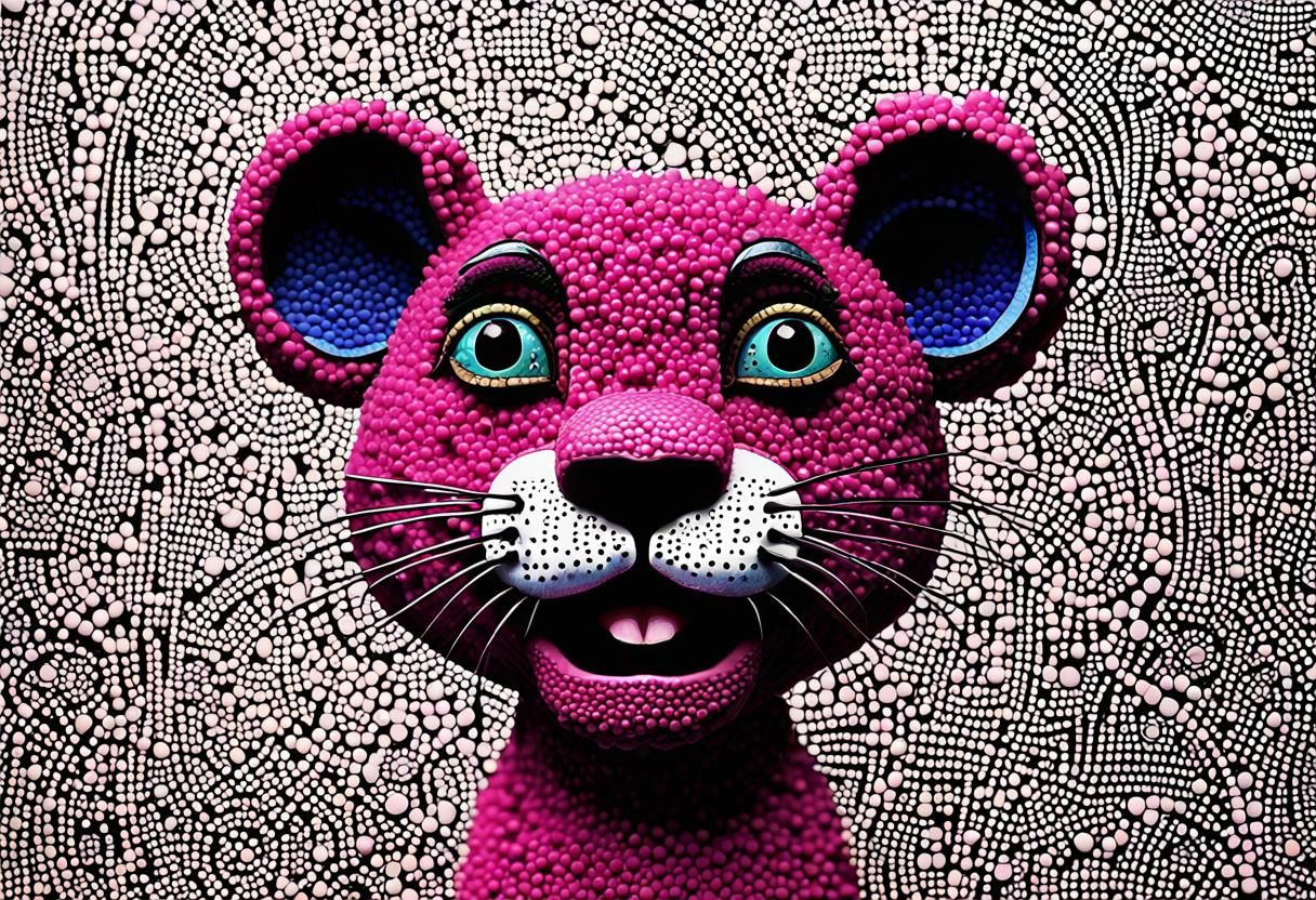 cute smile little pink Panther