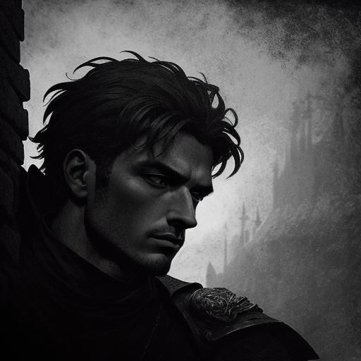 Medieval Silhouette Art in Doré Style