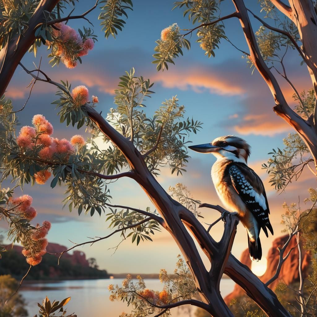 Kookaburra in a Gum Tree