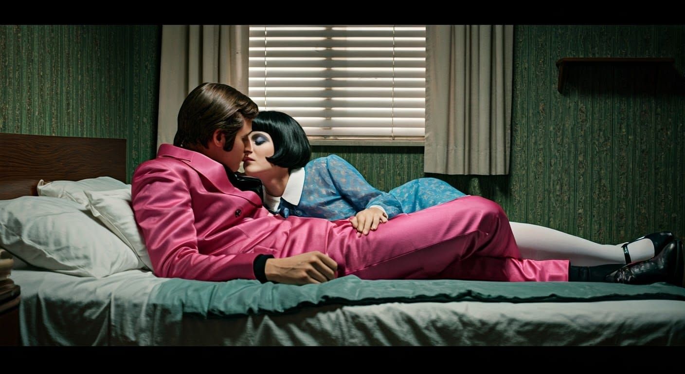 Mod Lovers in Dark Motel Room