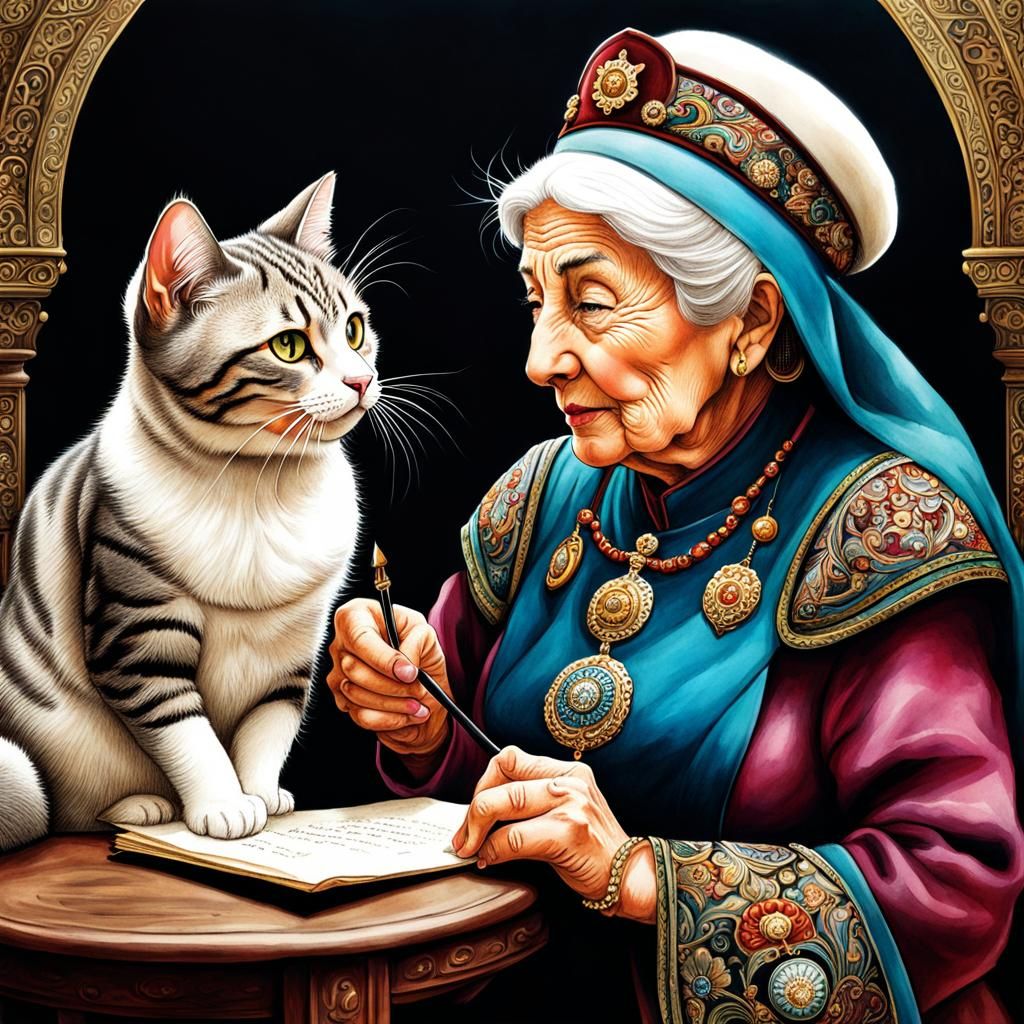 Fantasy Art: Women Write Postcard from Azerbaijan