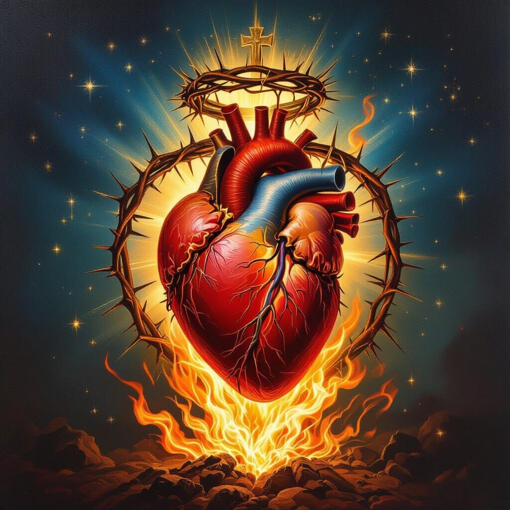 Sacred Heart of Jesus in Baroque Style