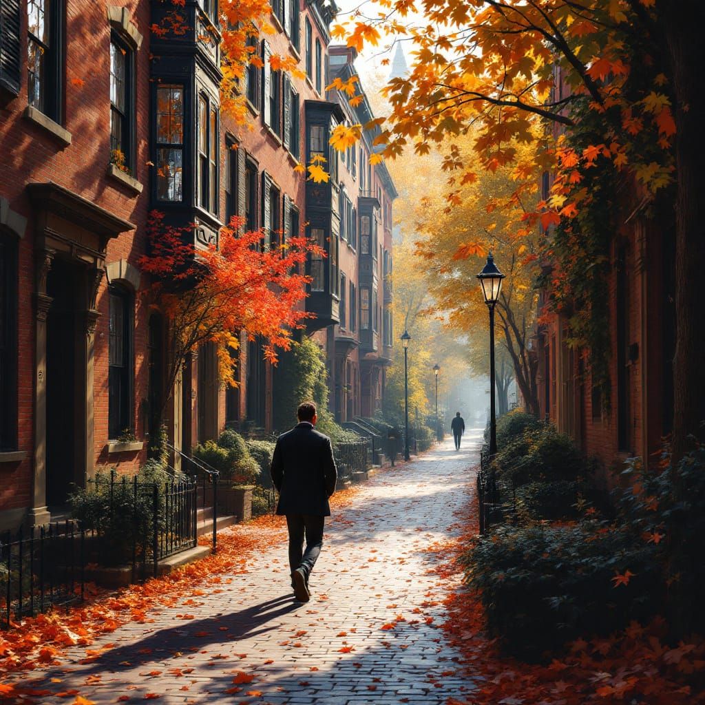 Autumn in Boston's Beacon Hill