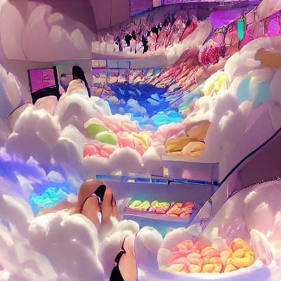 Fluffy Clouds in a Vibrant Blue Sky