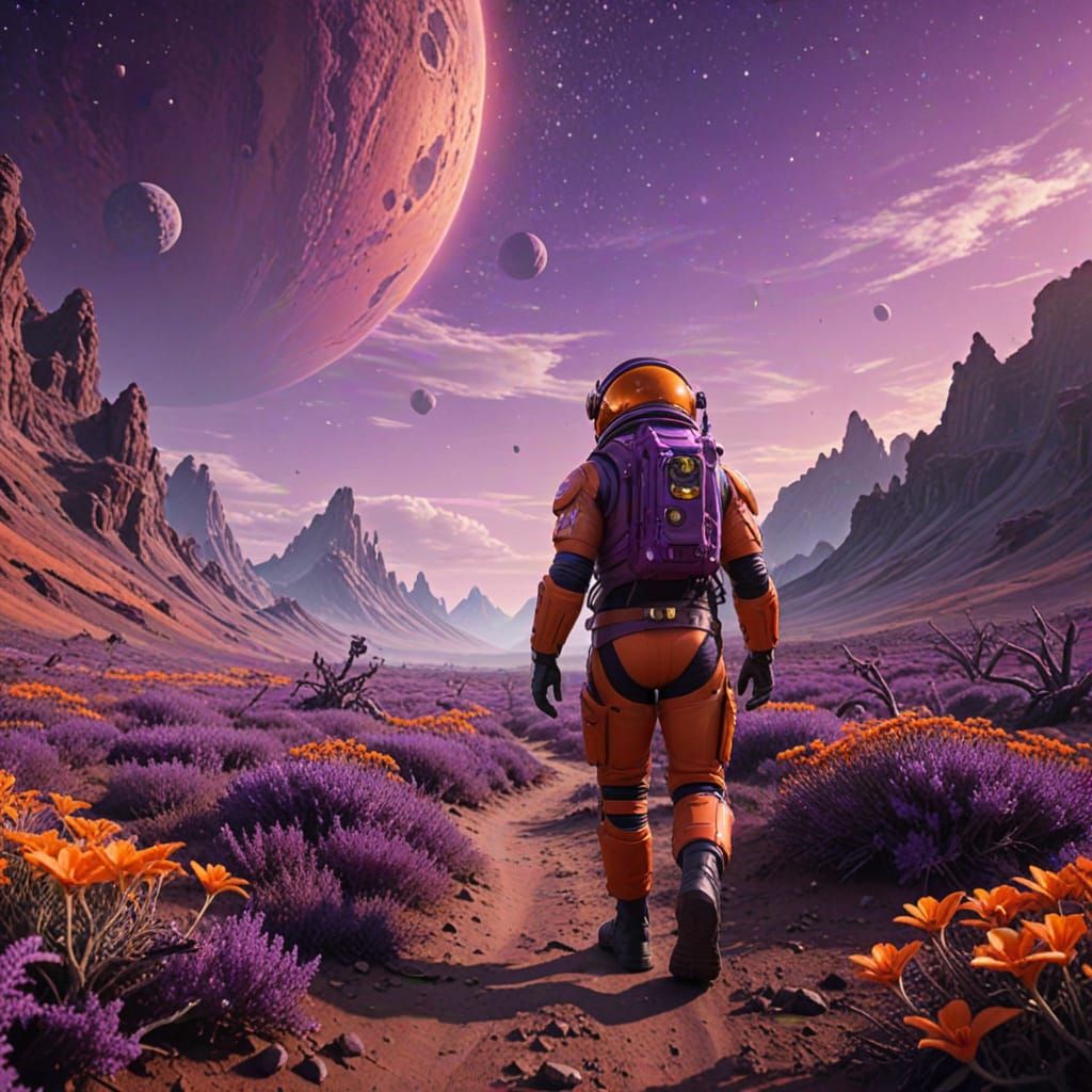 Surreal Alien Odyssey in Cinematic Style