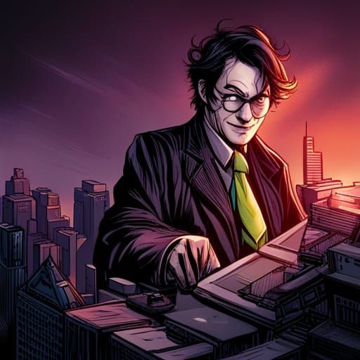 Villainous Mashup in Comic Book Style