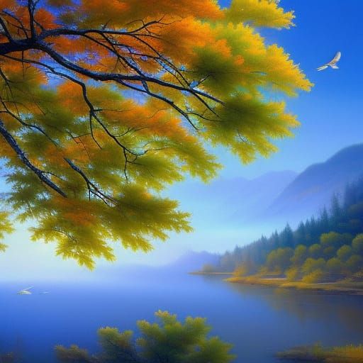 Orioles and Kingfishers: A Digital Avian Painting