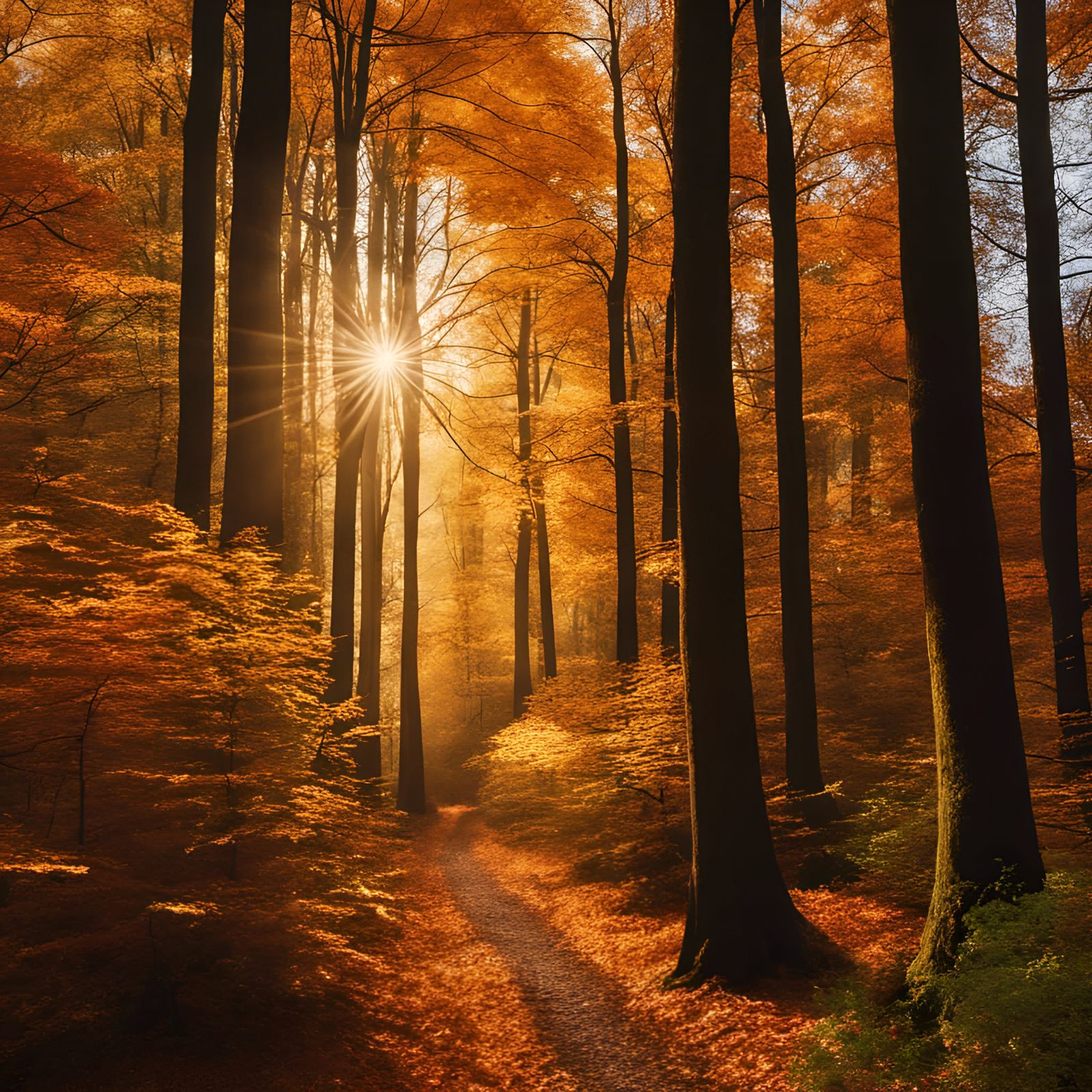 Autumn Forest in Snapshot Aesthetic Style