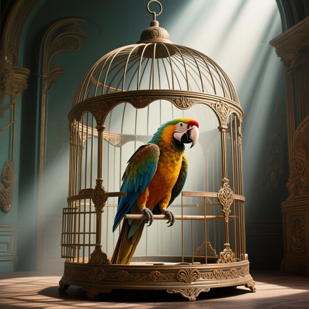 An overly large ornate and detailed early 20th century art d...