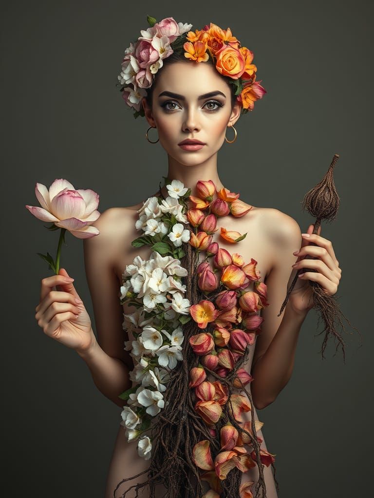 Duality of Life: Blossoms and Decay