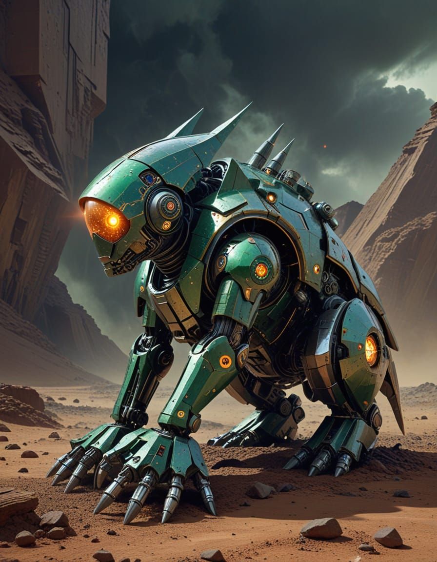 AI Generated Psychedelic Landscape with Geometric Elements