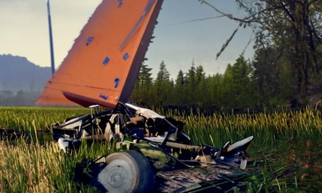 Crashed Plane in Meadow