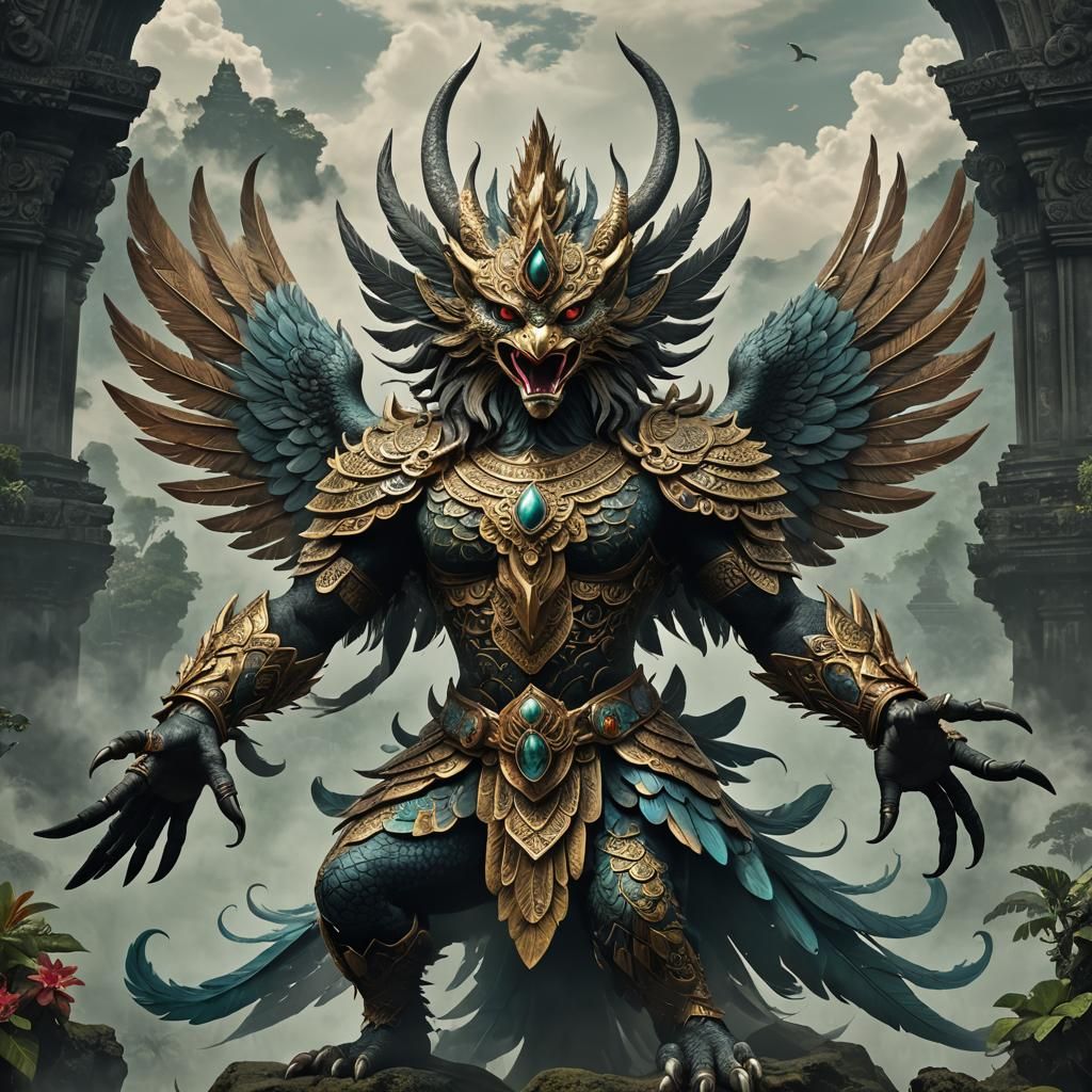 Mythical Garuda: Celestial Bird of Ancient Indonesia