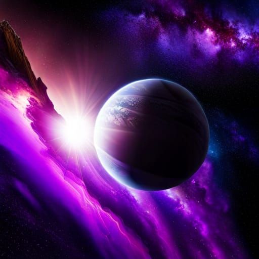 Purple Planet View from Space