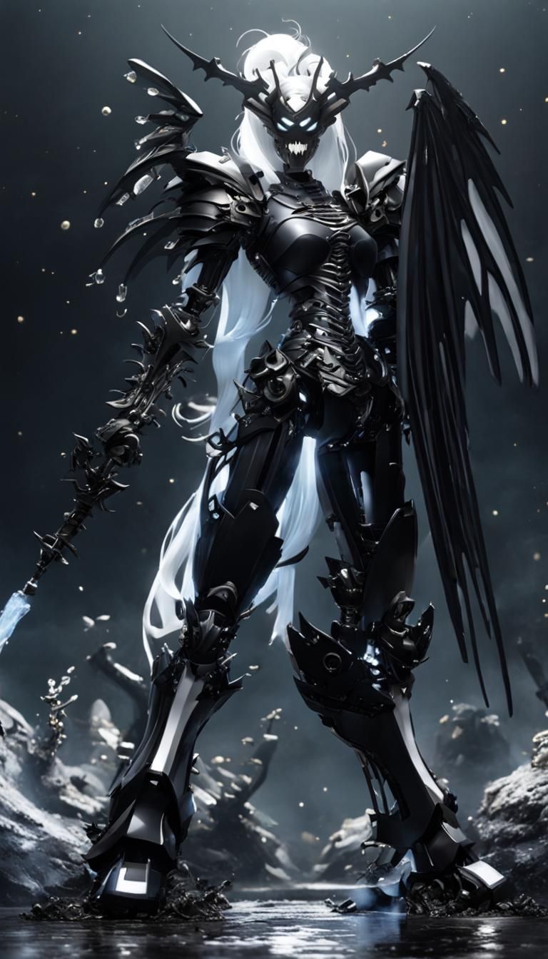 Dragon-Robot Chimera Girl with Slime Body