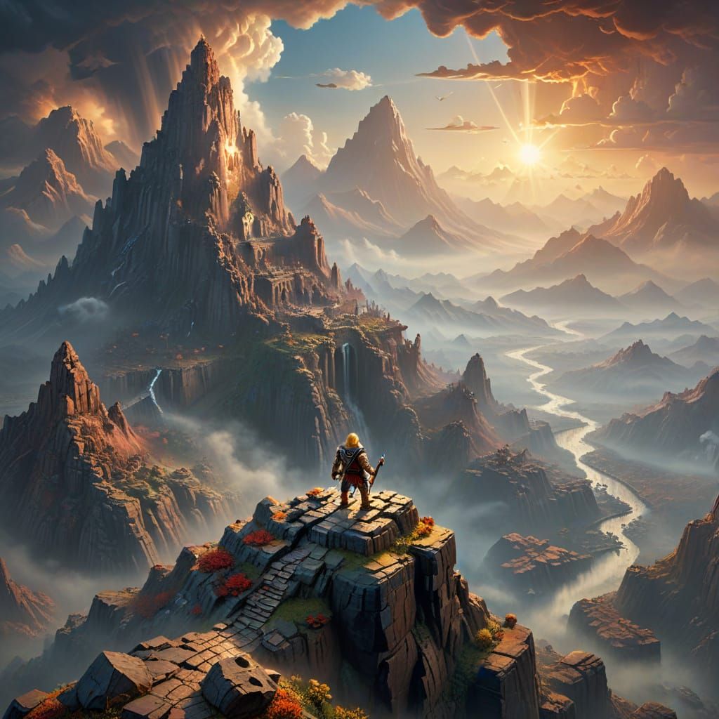 Lego He-Man Overlooks Fantasy Valley