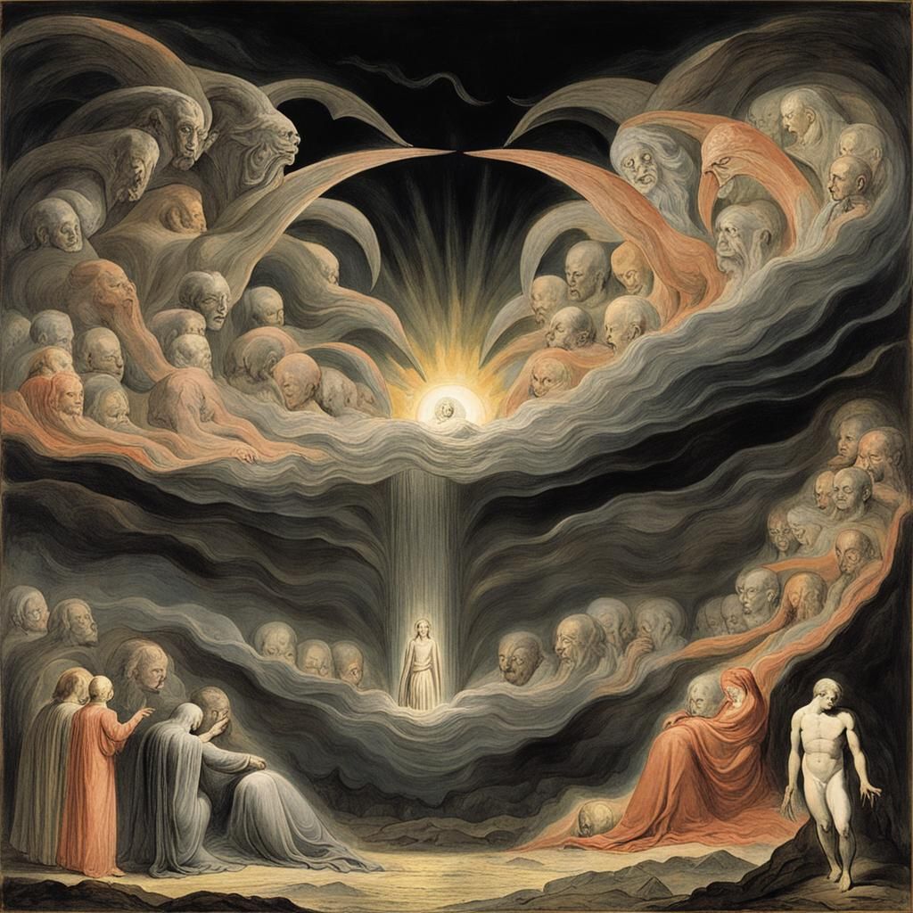 Blake-Inspired Divine to Infernal Transition