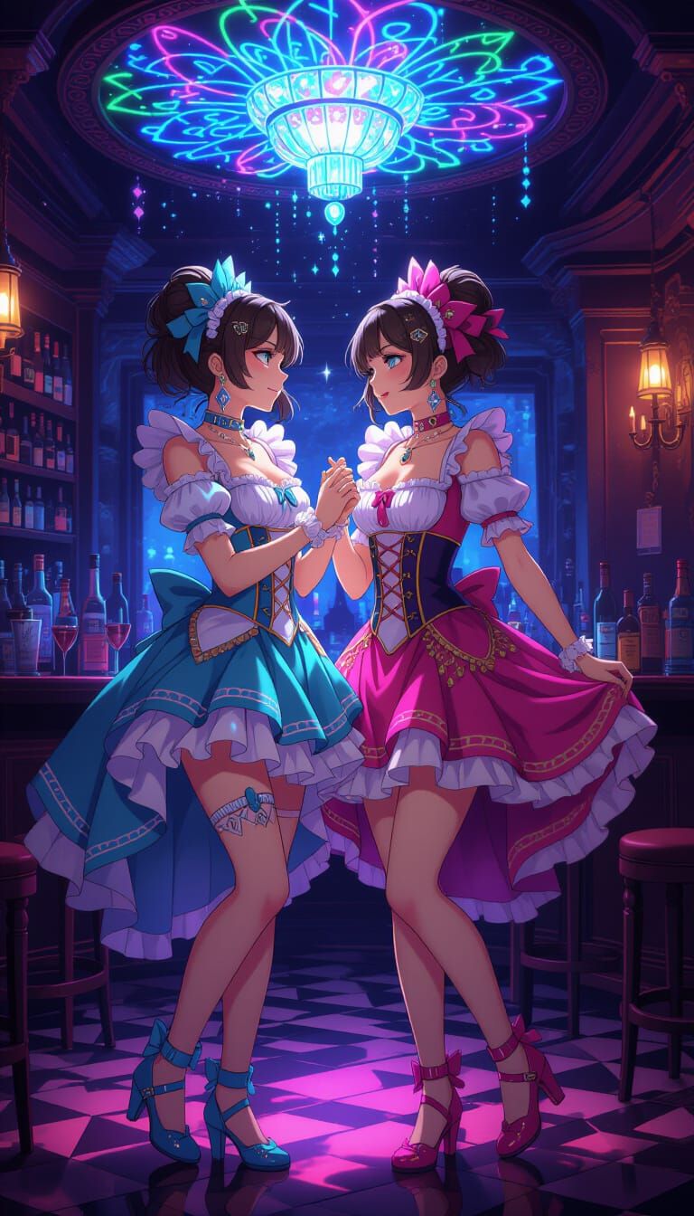 Maidens Dance at Cyberpunk Baroque Alcohol-Free Party