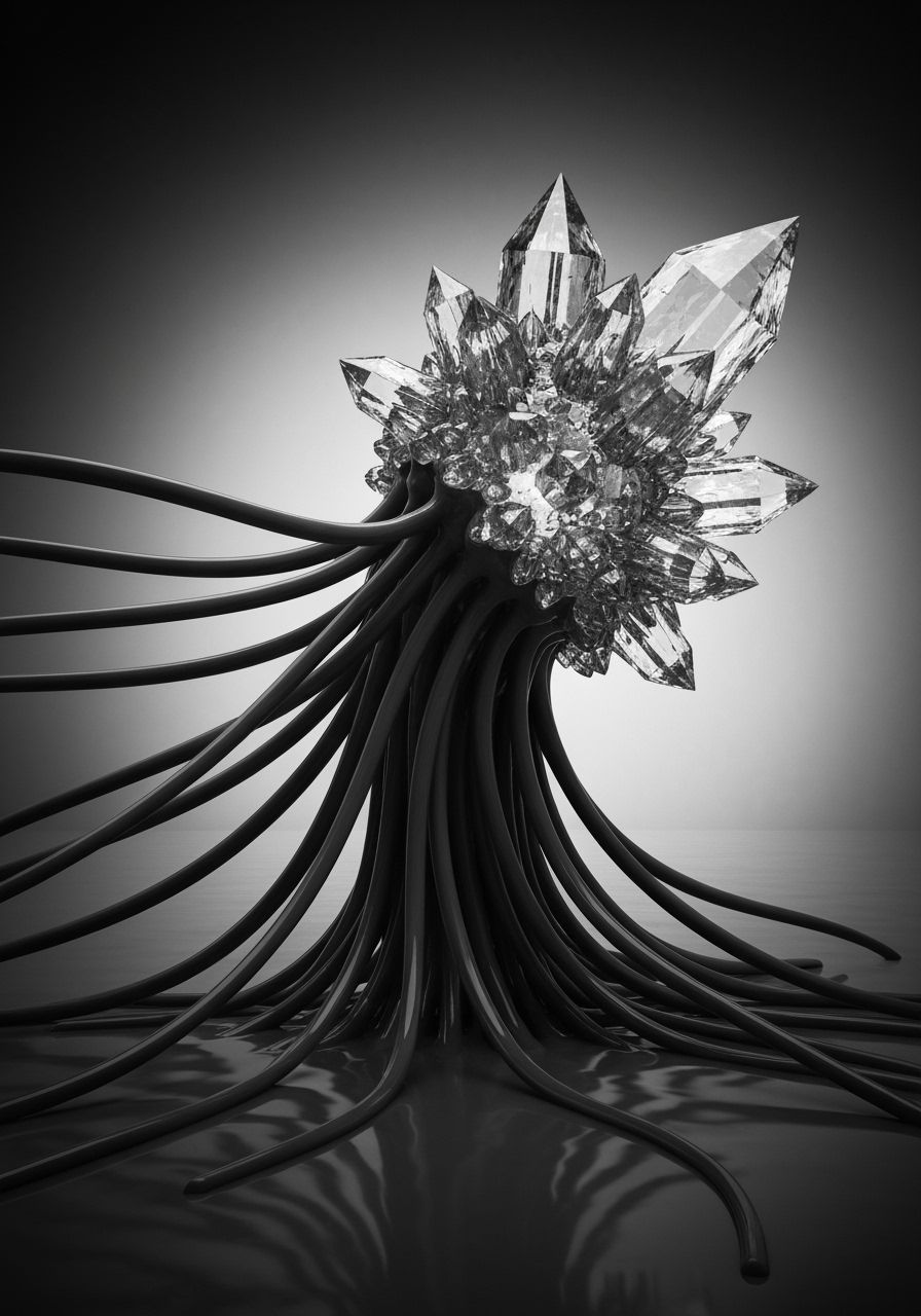 Faceless Biomass Entity Emerges in Bioluminescent Style