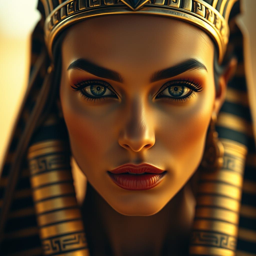 Regal Beauty in Ancient Egyptian Splendor