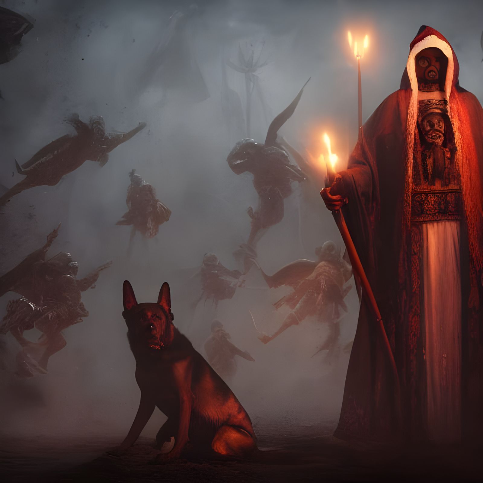 Santa Muerte and War Dogs: Dark Fantasy Photography