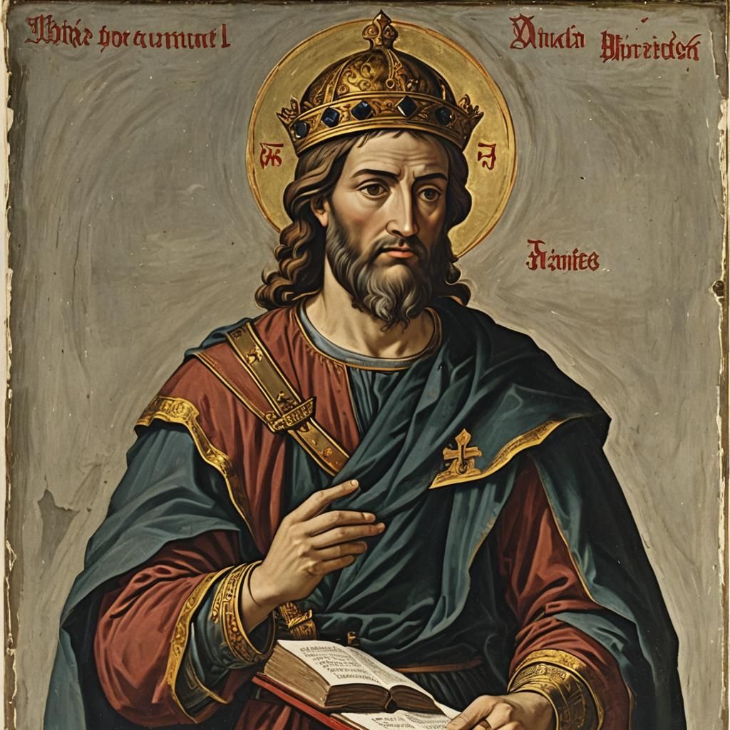 David Anointed King: Biblical Scene in Digital Art