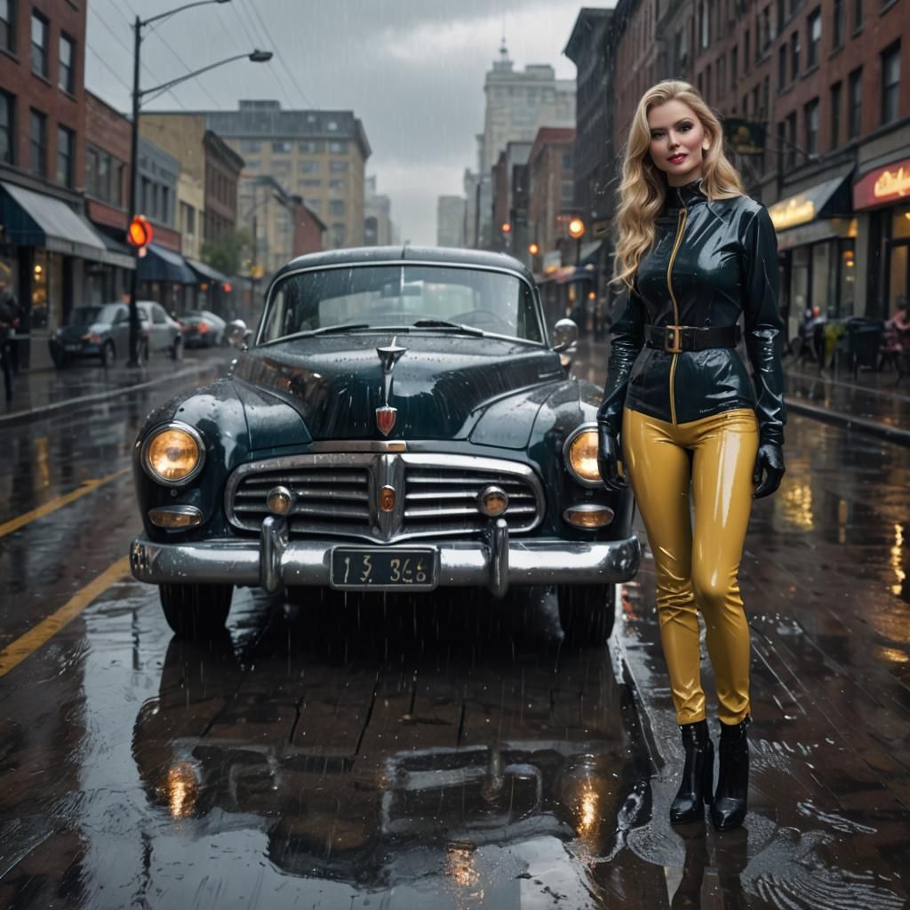 Hyper realistic mode, very nice blond long hair, smiling in ...