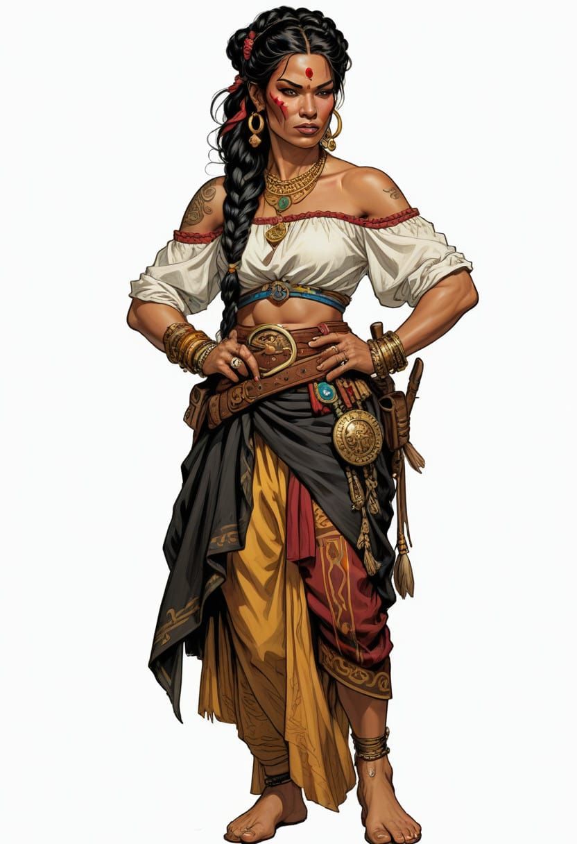 Pirate Woman in 18th Century Fantasy Style