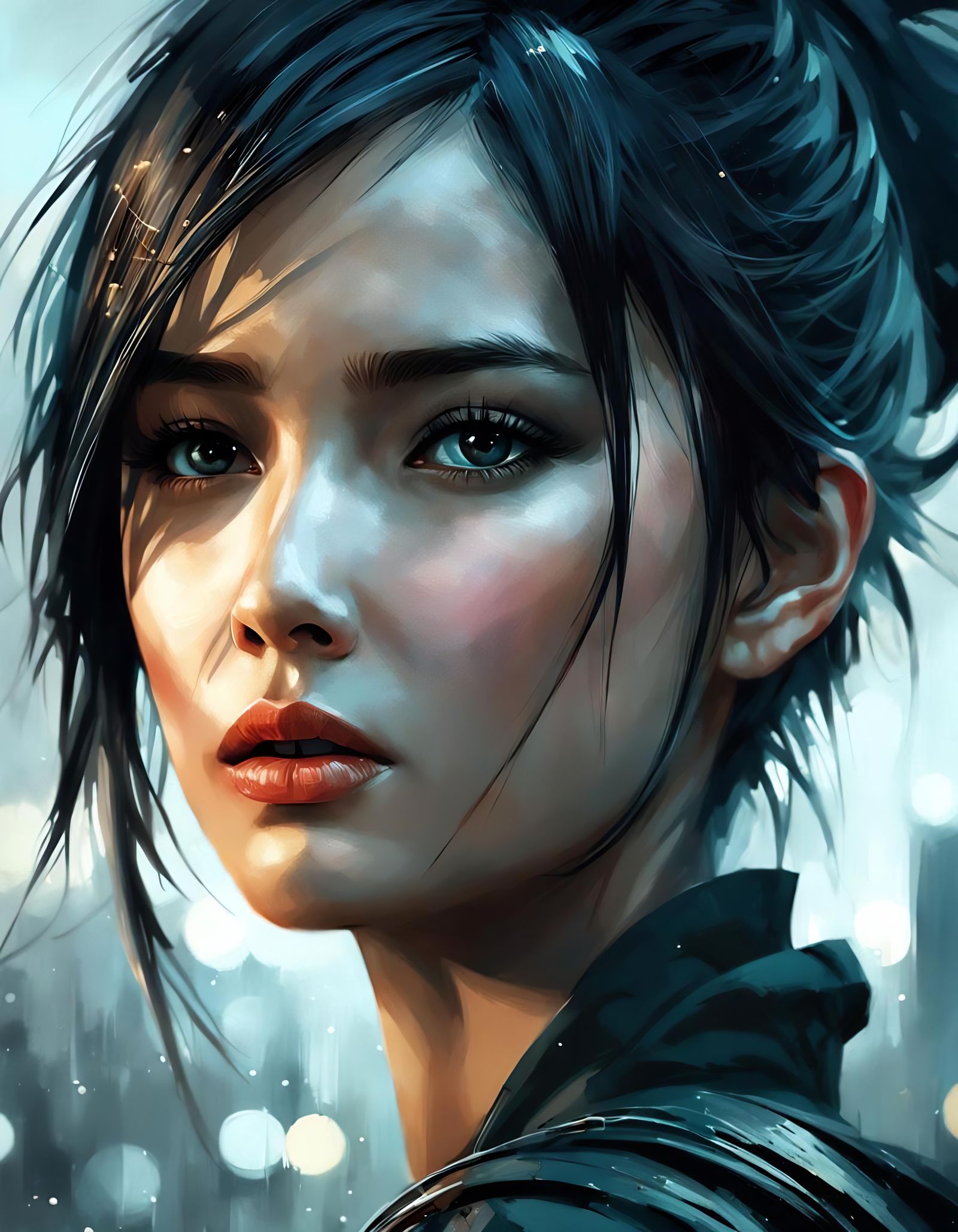 Fantasy Portrait of Woman in Digital Art Style