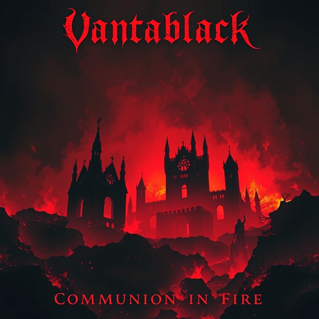 Infernal Album Cover Art in Dark Surrealist Style